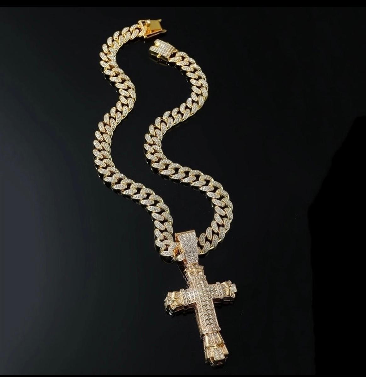 Collana placcata oro 18k con strass